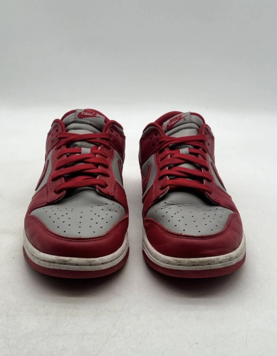 Nike Dunk Low Retro UNLV (2021) 11 (Heavily Worn Pre-Owned)NikeMedium Grey/White/Varsity Red - Image 2