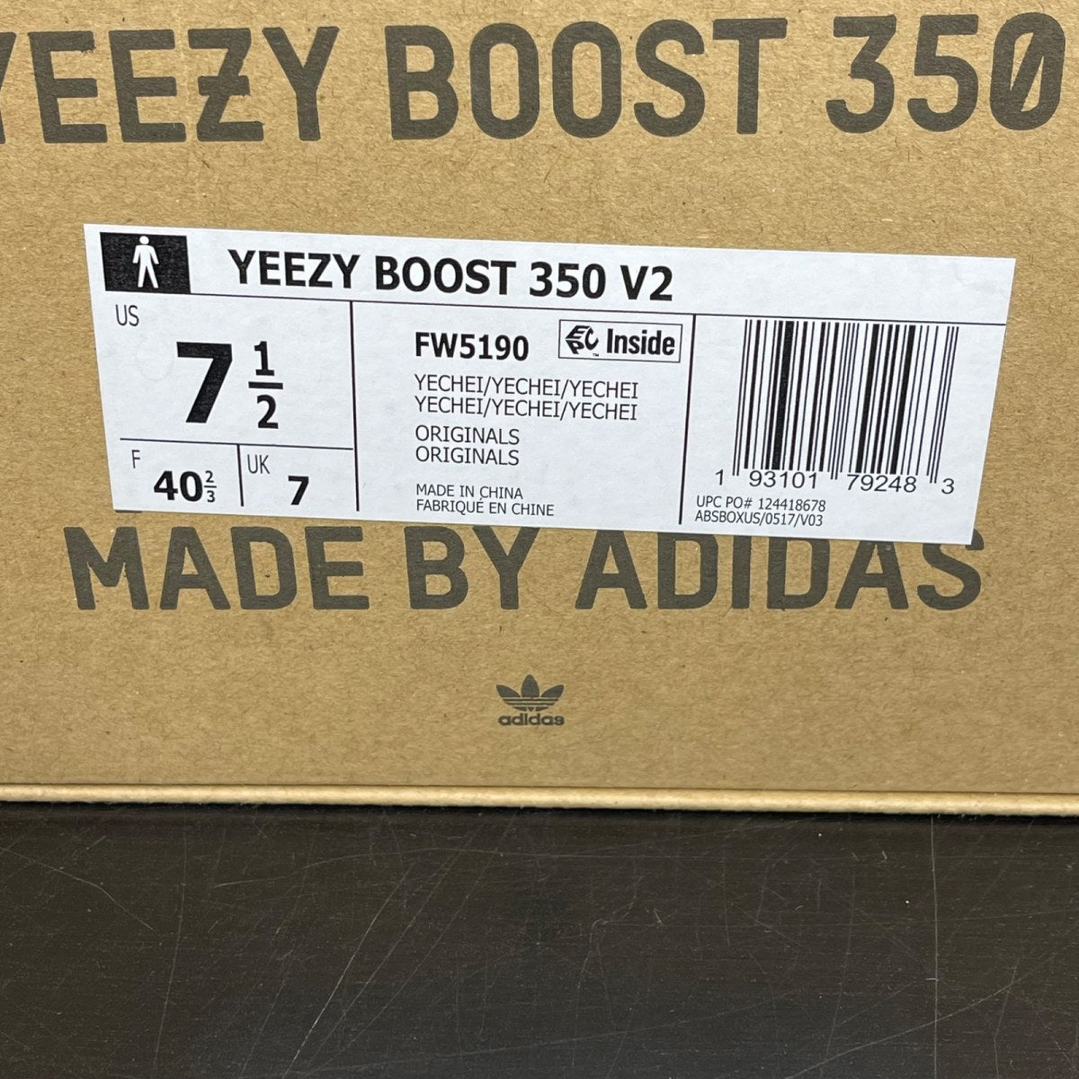 adidas Yeezy Boost 350 V2 Yecheil (Non-Reflective) 7.5 (Moderately Worn Pre-Owned)adidasYecheil/Yecheil/Yecheil - Image 7