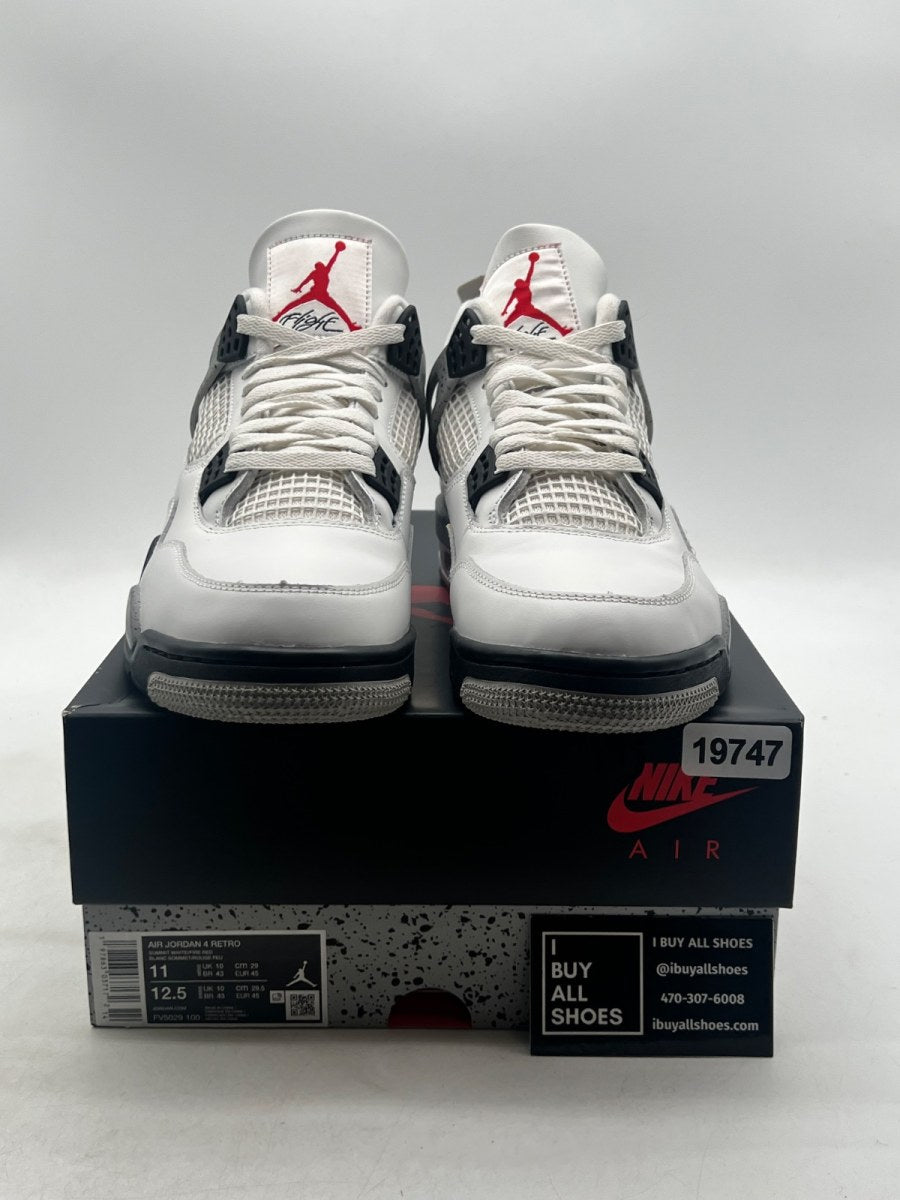 Jordan 4 Retro White Cement (2025) 11 (Lightly Worn Pre-Owned) - Image 2