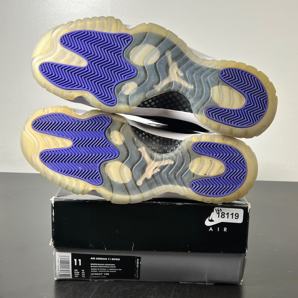 Jordan 11 Retro Concord (2018) 11 (Lightly Worn Pre-Owned)JordanWhite/Black-Concord - Image 6