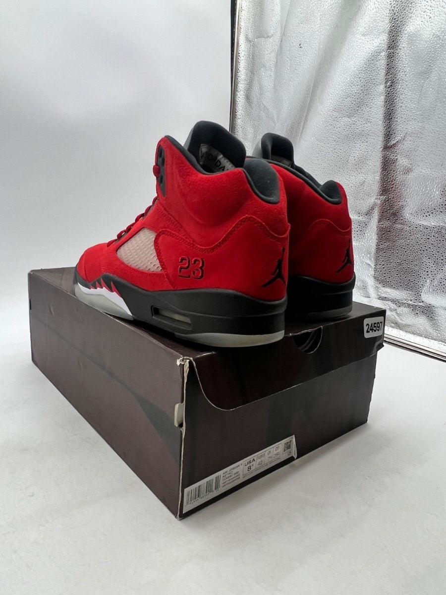 Jordan 5 Retro Raging Bull Red (2021) 8.5 (Lightly Worn Pre-Owned)JordanVarsity Red/Black-White - Image 4