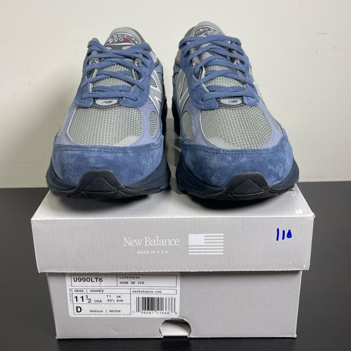 New Balance 990v6 MiUSA Community Navy 11.5 (Moderately Worn Pre-Owned)New BalanceCommunity Navy/Grey - Image 2