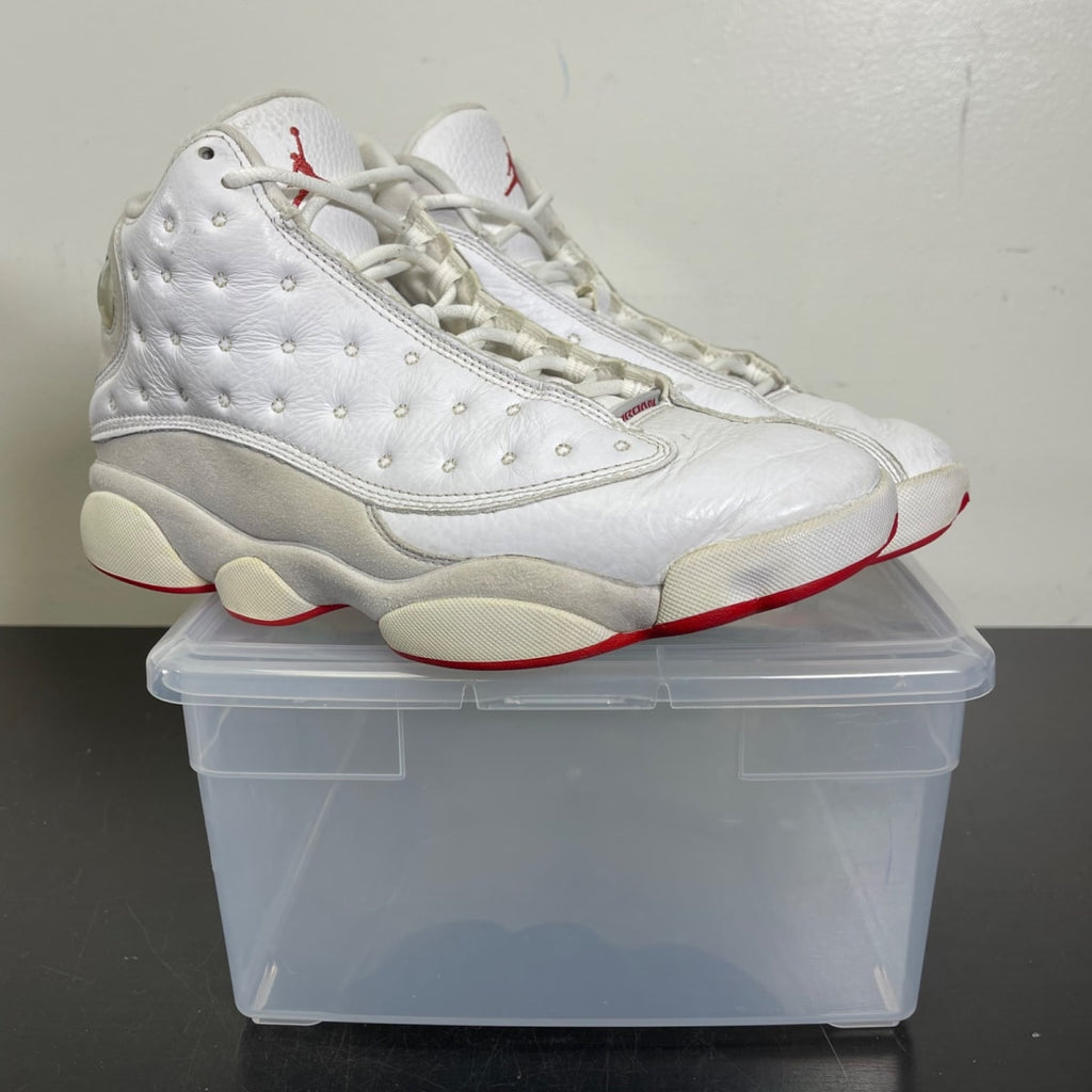 Jordan 13 Retro Wolf Grey 8 (Moderately Worn Pre-Owned)JordanWhite/True Red/Wolf Grey - Image 1