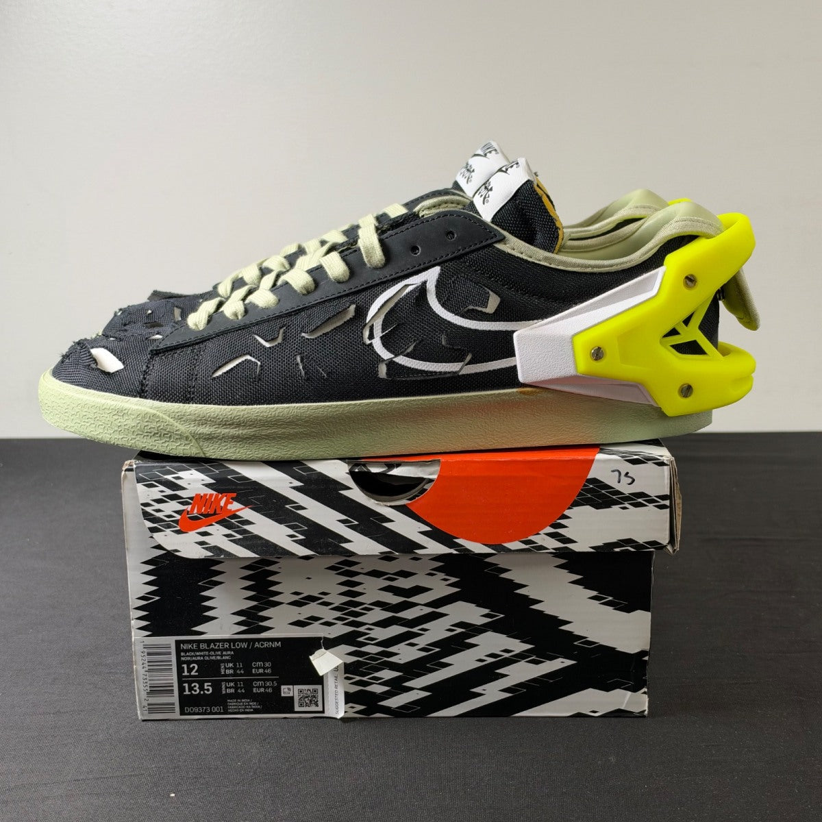Nike Blazer Low Acronym Black Olive Aura (Size 12) - Image 3