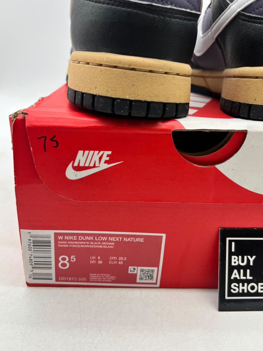 Nike Dunk Low Next Nature Dark Raisin (Women's) 8.5W (Lightly Worn Pre-Owned) - Image 6