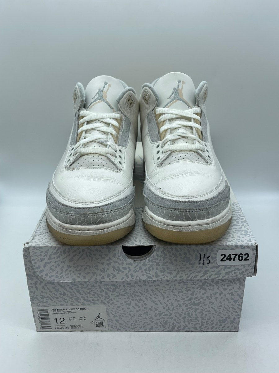 Jordan 3 Retro Craft Ivory 12 (Moderately Worn Pre-Owned)JordanIvory/Grey Mist/Cream - Image 2
