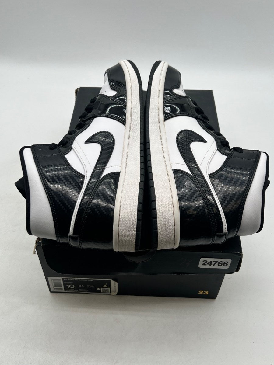Jordan 1 Mid Carbon Fiber 10 (Moderately Worn Pre-Owned)JordanBlack/White-Black - Image 9