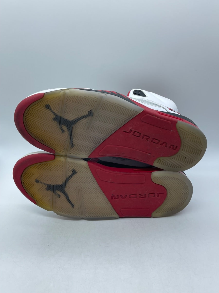 Jordan 5 Retro Fire Red Black Tongue (2013) 13 (Moderately Worn Pre-Owned)JordanWhite/Fire Red-Black - Image 7