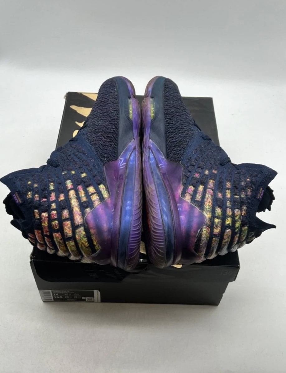 Nike LeBron 17 Monstars 14 (Lightly Worn Pre-Owned)NikeNavy Heather/Multi-Color-Black - Image 9
