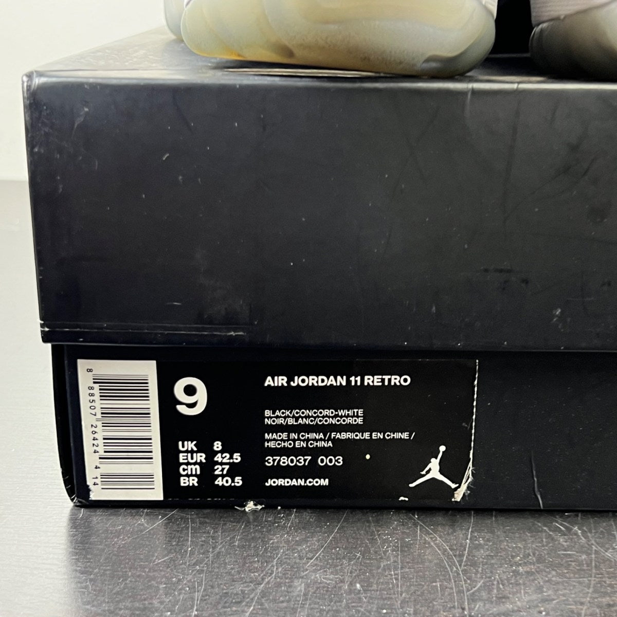 Jordan 11 Retro Space Jam (2016) 9 (Moderately Worn Pre-Owned)JordanBlack/Dark Concord-White - Image 5