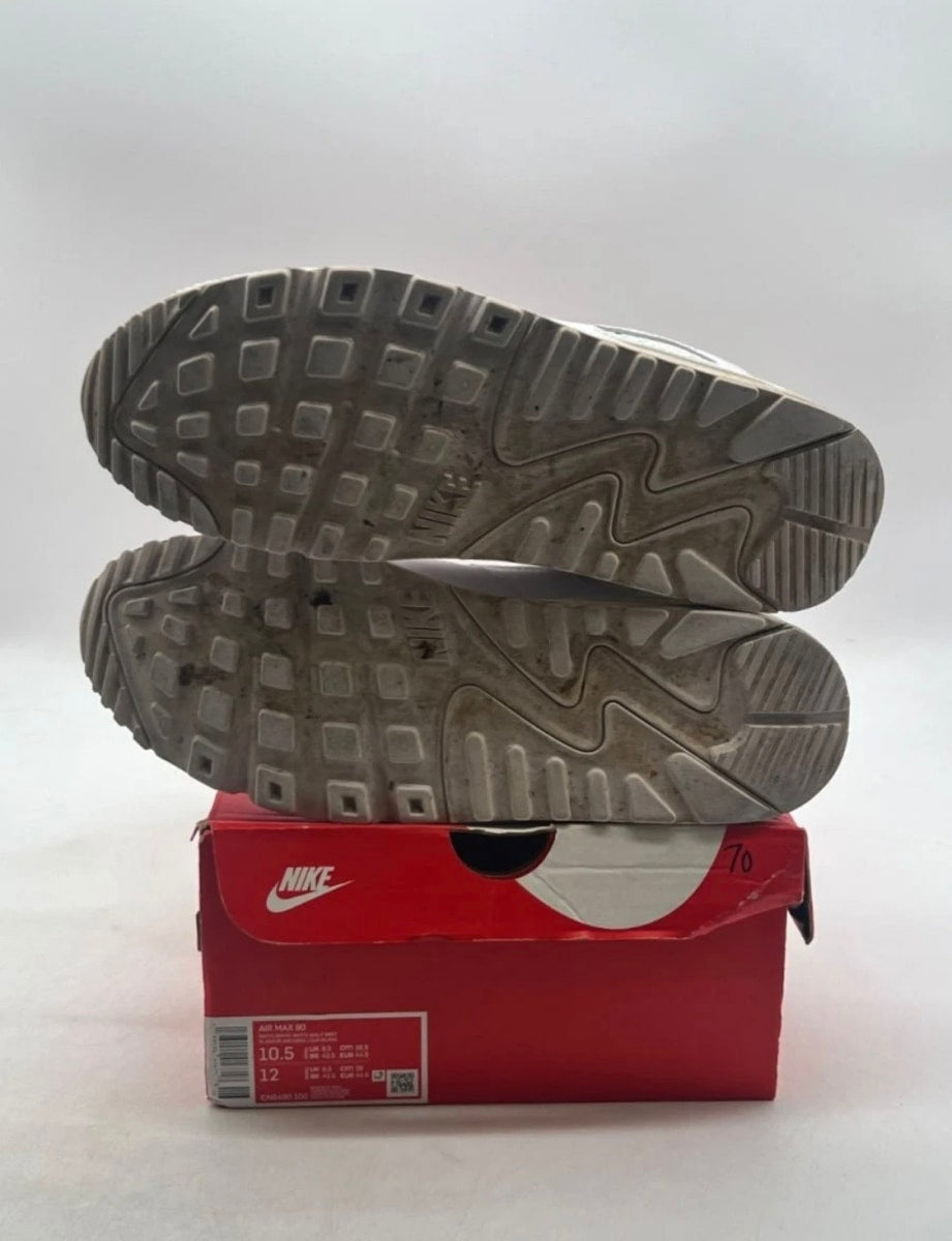 Nike Air Max 90 Recraft Triple White 10.5 (Heavily Worn Pre-Owned)NikeWhite/White-White-Wolf Grey - Image 8