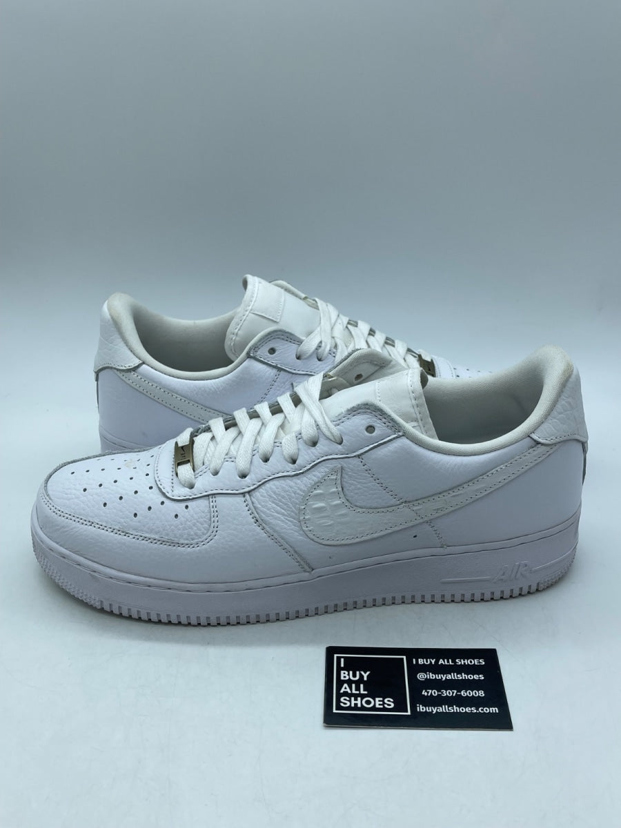 Nike Air Force 1 Low '07 Craft Quadruple White 13 (Moderately Worn Pre-Owned) - Image 1
