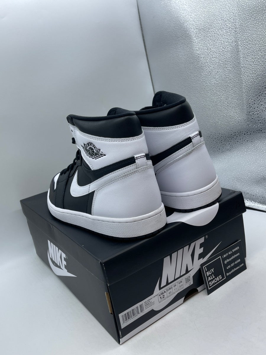 Jordan 1 Retro High OG Black White 12 (Moderately Worn Pre-Owned) - Image 4