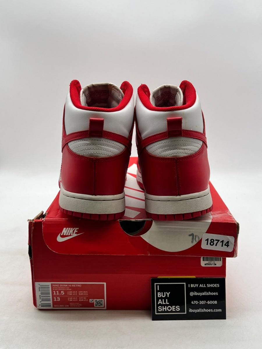 Nike Dunk High Championship White Red 11.5 (Heavily Worn Pre-Owned) - Image 3