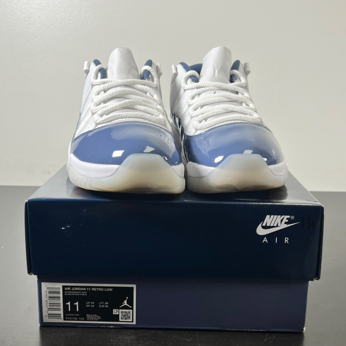 Jordan 11 Retro Low Diffused Blue 11 (Lightly Worn Pre-Owned)JordanWhite/Midnight Navy/Diffused Blue/Football Grey - Image 2