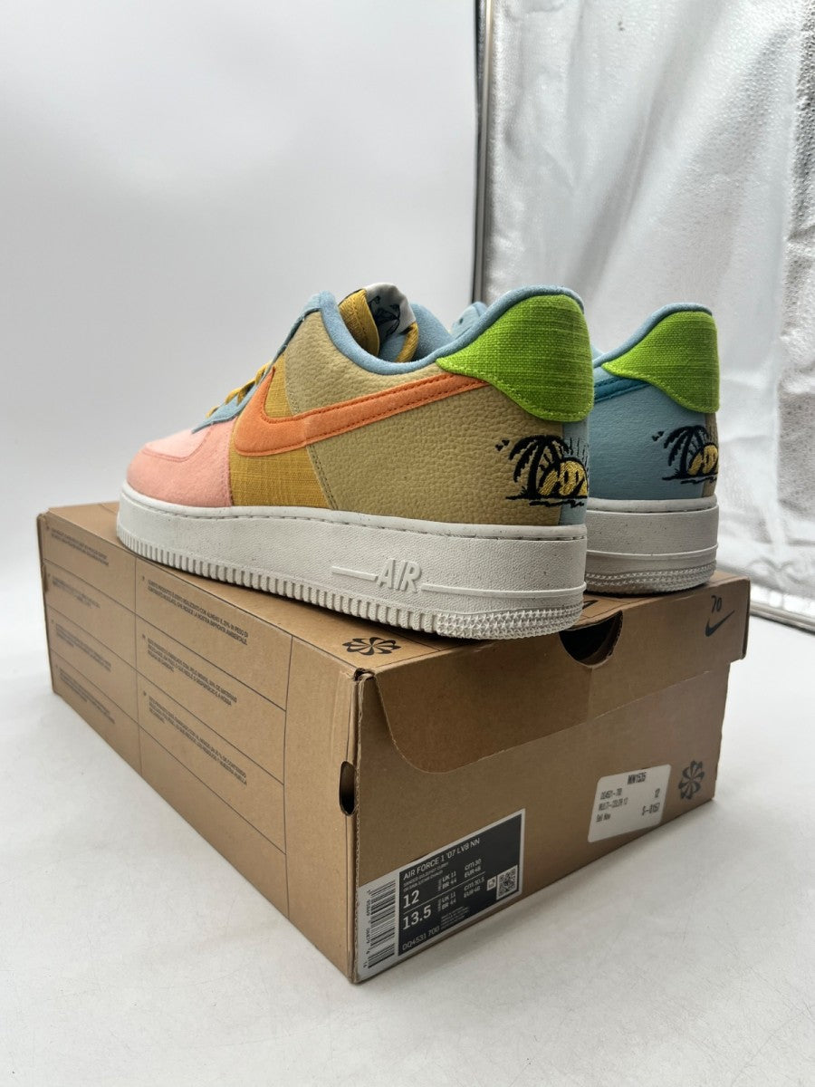 Nike Air Force 1 Low '07 LV8 Next Nature Sun Club 12 (Lightly Worn Pre-Owned)NikeSanded Gold/Hot Curry-Wheat Grass-Light Madder Root-Arctic Orange-Worn Blue - Image 6
