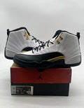 Jordan 12 Retro Royalty Taxi 10 (Lightly Worn Pre-Owned)JordanWhite/Black-Metallic Gold - Image 1