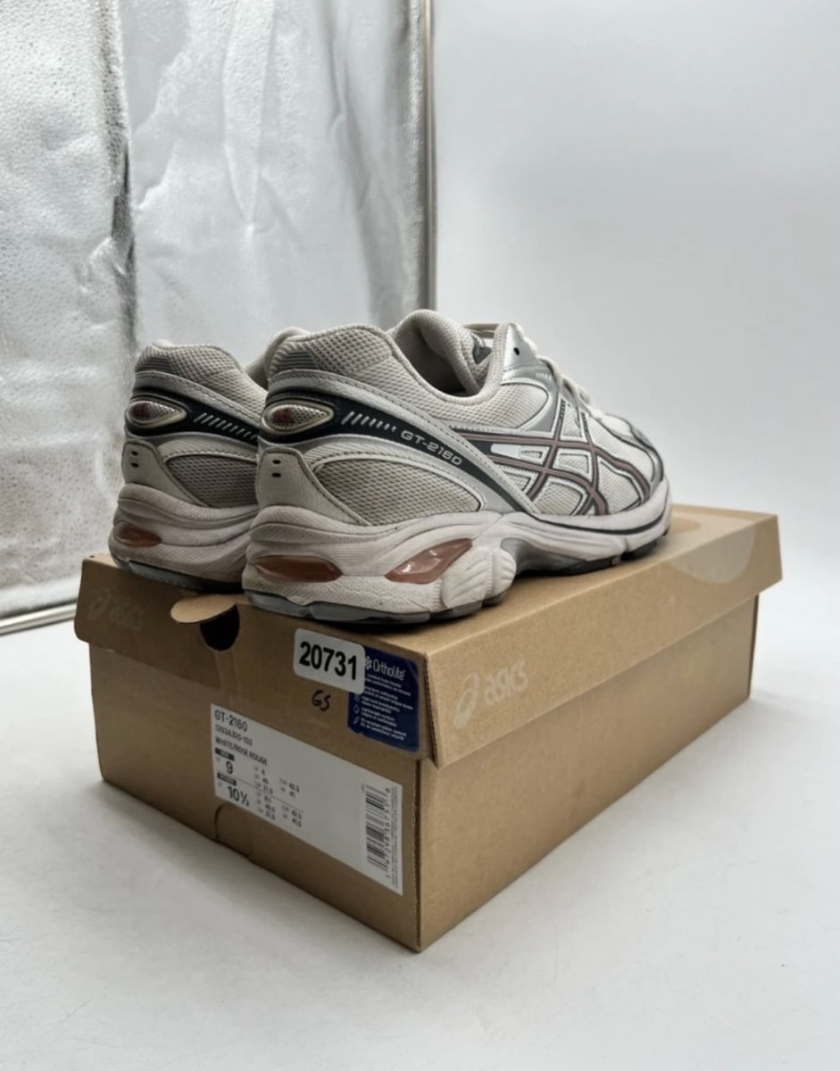 ASICS GT-2160 White Rose Rouge 9 (Moderately Worn Pre-Owned)ASICSWhite/Rose Rouge - Image 3