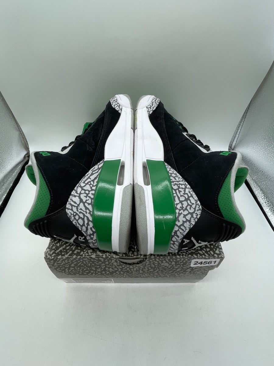 Jordan 3 Retro Pine Green 10 (Moderately Worn Pre-Owned)JordanBlack/Silver/White/Pine Green - Image 6