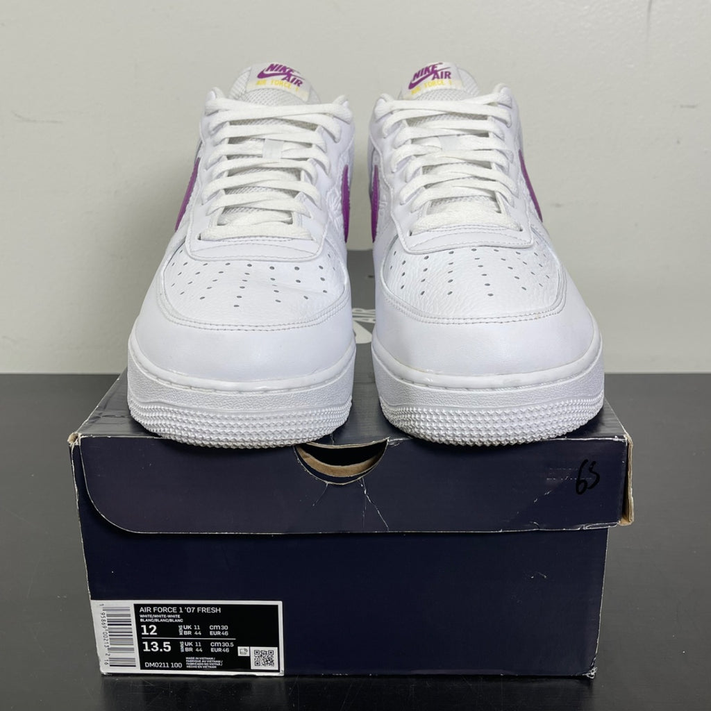 Nike Air Force 1 Low '07 Fresh White 12 (Moderately Worn Pre-Owned)NikeWhite/White-White - Image 2