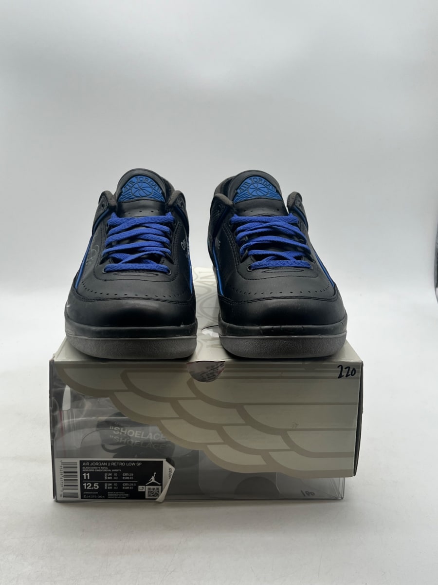Jordan 2 Retro Low SP Off-White Black Blue 11 (Lightly Worn Pre-Owned)JordanBlack/Blue-Grey - Image 2