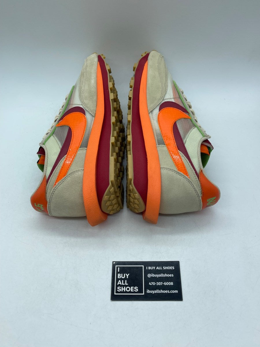 Nike LD Waffle sacai CLOT Kiss of Death Net Orange Blaze 11.5 (Moderately Worn Pre-Owned) - Image 6