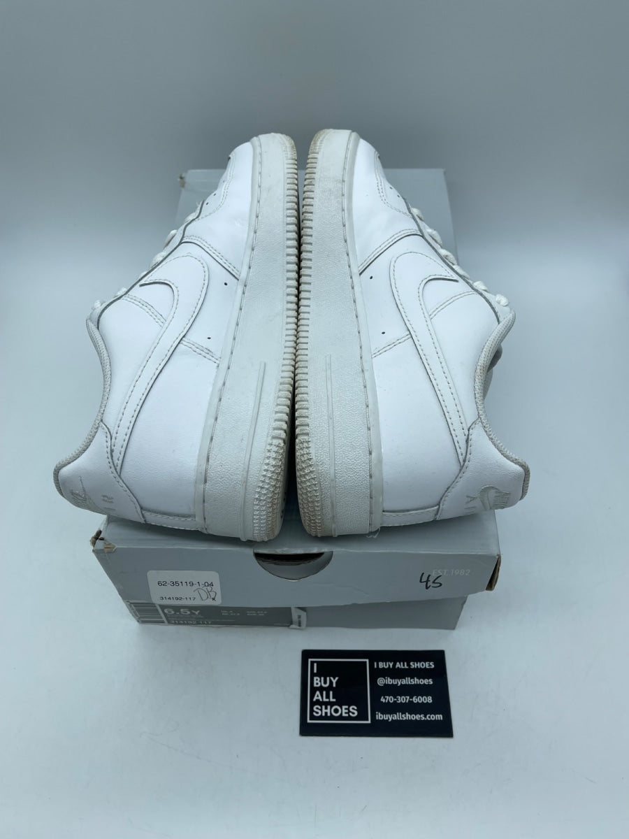 Nike Air Force 1 Low White (GS) 6.5Y (Moderately Worn Pre-Owned) - Image 6