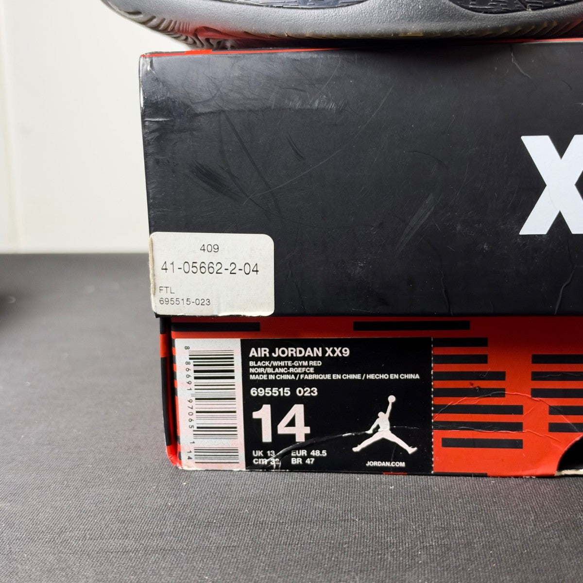 Jordan XX9 Black White Gym Red (Size 14) - Image 4