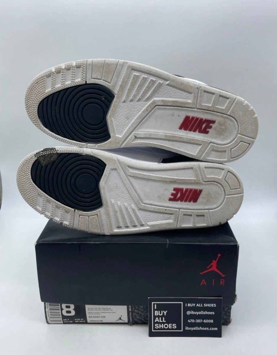 Jordan 3 Retro SE Fire Red Denim (2020) 8 (Moderately Worn Pre-Owned)JordanWhite/Black-Fire Red - Image 8