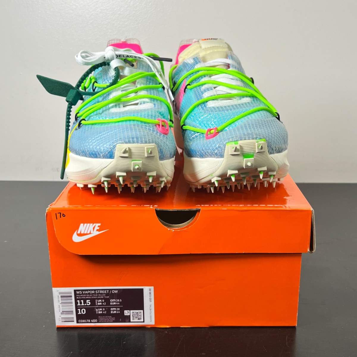 Nike Vapor Street Off-White Polarized Blue (Women's) 11.5W (New Pre-Owned)NikePolarized Blue/Tour Yellow-Sail - Image 2