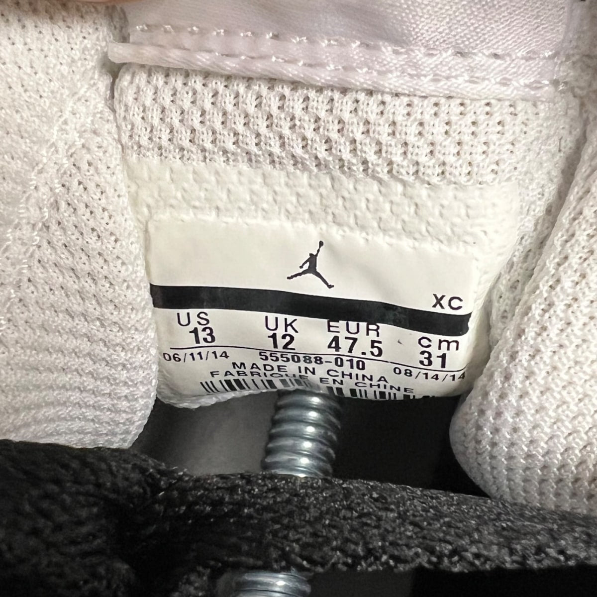 Jordan 1 Retro Black White (2014) 13 (Lightly Worn Pre-Owned)JordanBlack/White-Black - Image 7
