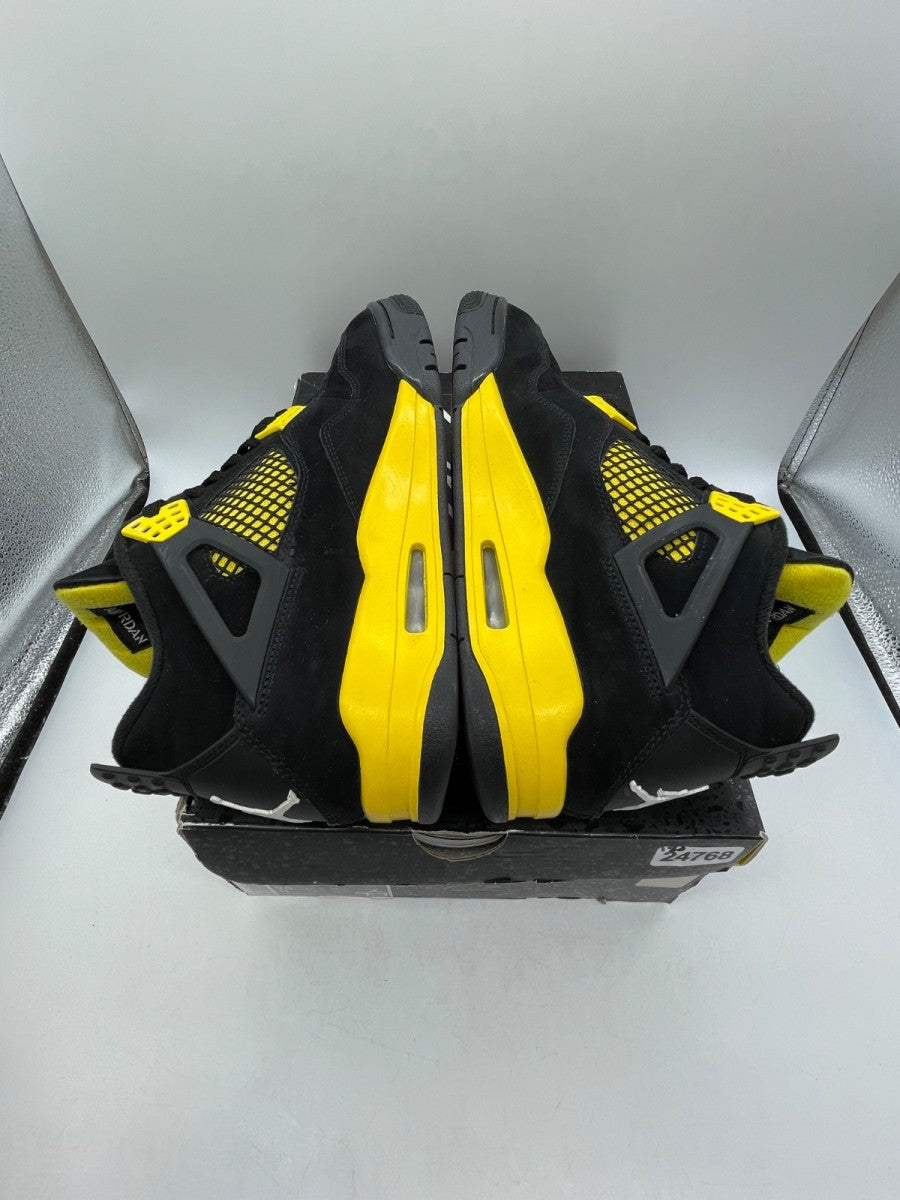 Jordan 4 Retro Thunder (2023) 9.5 (Moderately Worn Pre-Owned)JordanBlack/Tour Yellow - Image 6