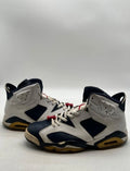 Jordan 6 Retro Olympic London (2012) 11 (Heavily Worn Pre-Owned)JordanWhite/Midnight Navy-Varsity Red - Image 1