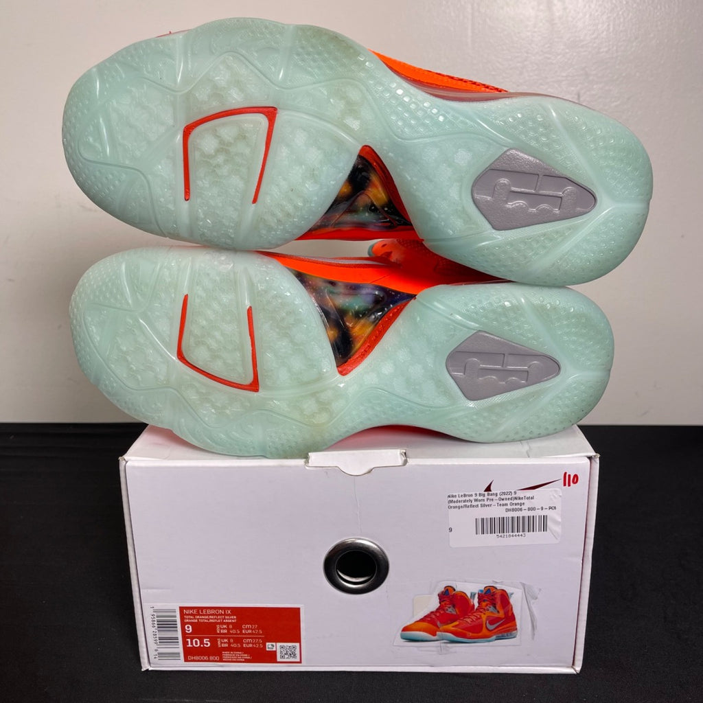 Nike LeBron 9 Big Bang (2022) 9 (Moderately Worn Pre-Owned)NikeTotal Orange/Reflect Silver-Team Orange - Image 5