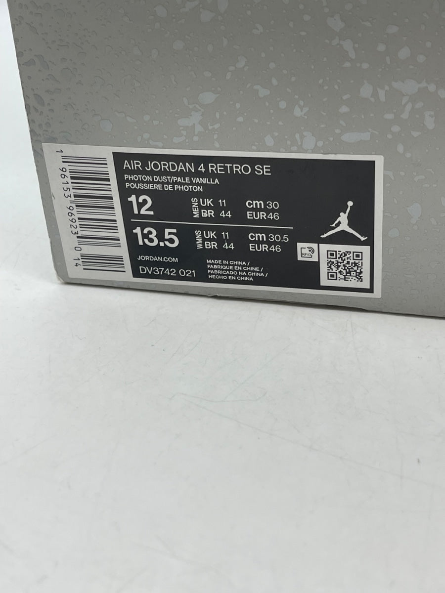 Jordan 4 Retro SE Craft Photon Dust 12 (Moderately Worn Pre-Owned)JordanPhoton Dust/Pale Vanilla/Off White/Grey Fog/Flat Pewter/Sail - Image 9