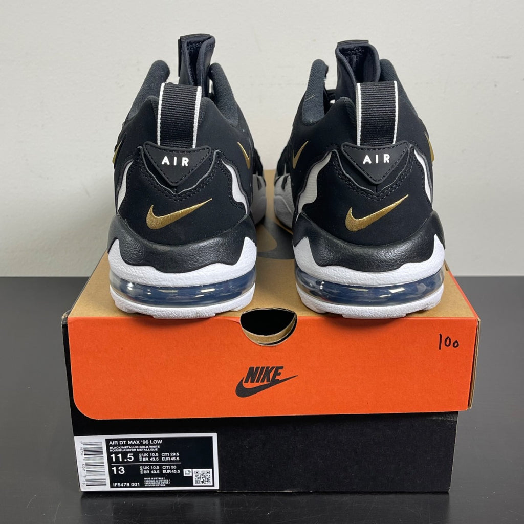 Nike Air DT Max '96 Low Black Metallic Gold 11.5 (Moderately Worn Pre-Owned)NikeBlack/Metallic Gold/White - Image 4