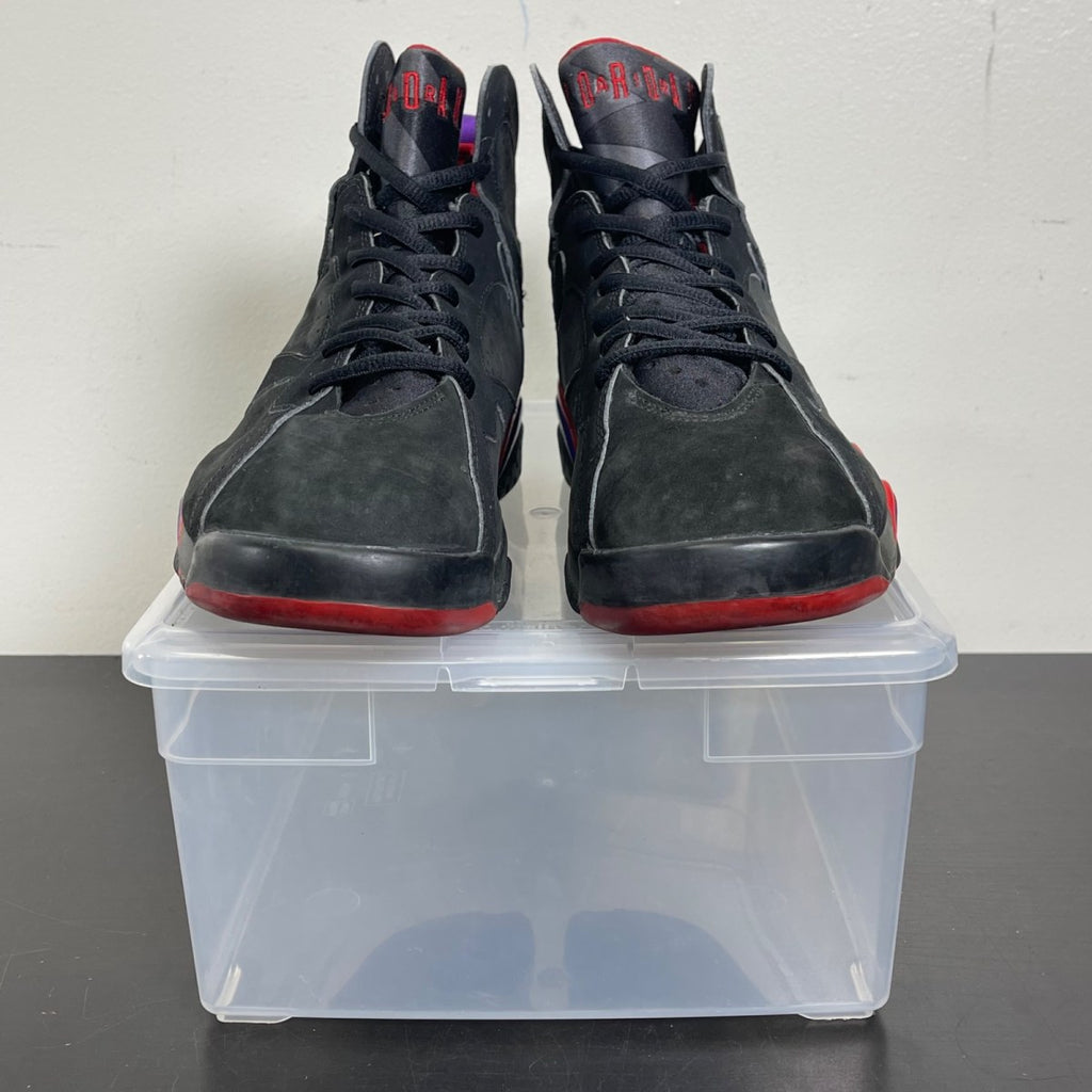 Jordan 7 Retro Raptors (2002) 11 (Moderately Worn Pre-Owned)JordanBlack/Dark Charcoal-True Red - Image 2