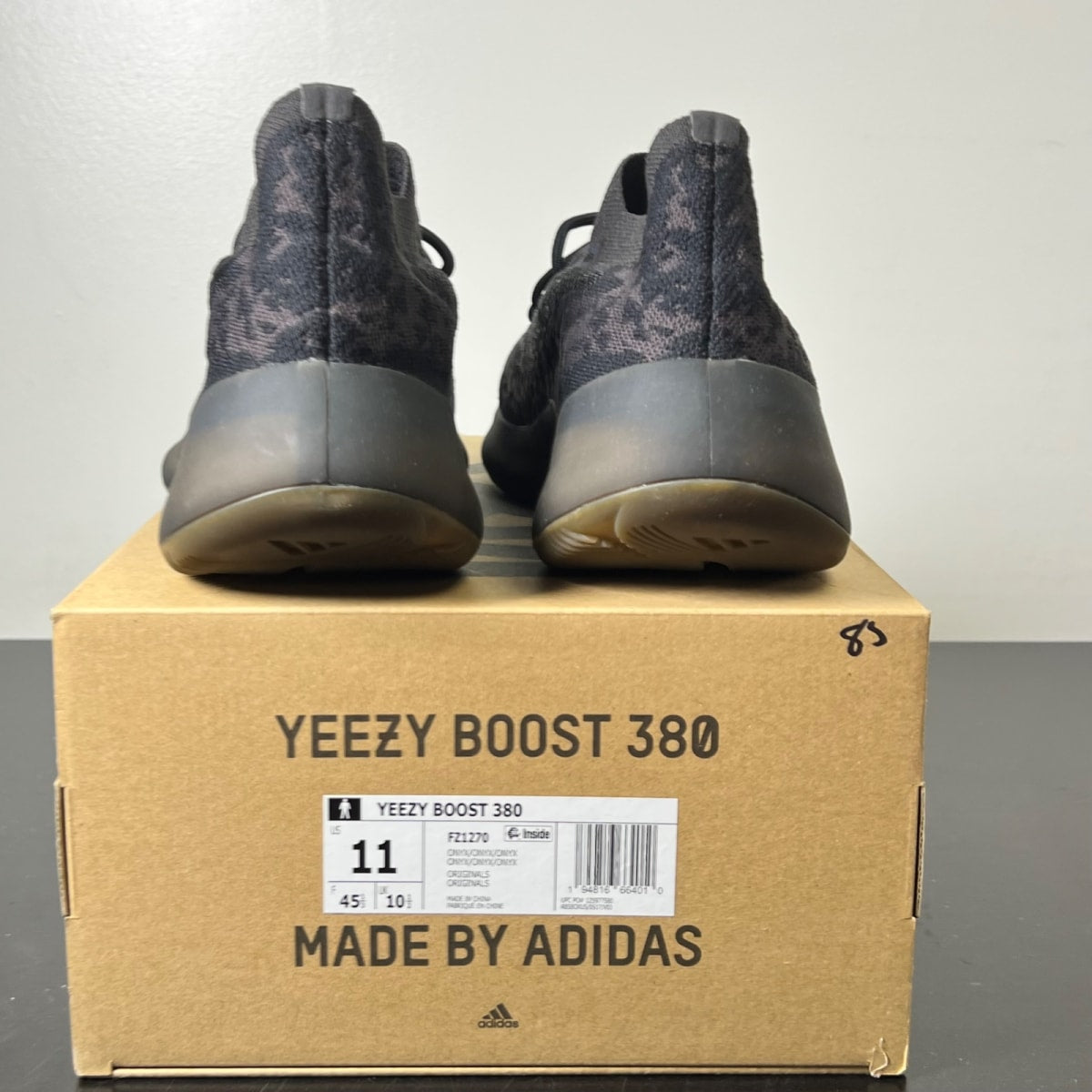 adidas Yeezy Boost 380 Onyx 11 (Lightly Worn Pre-Owned)adidasOnyx/Onyx/Onyx - Image 4