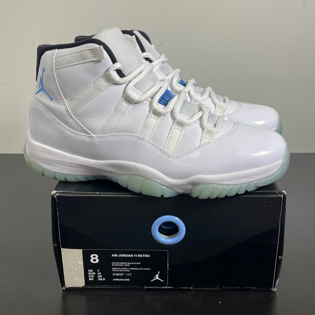 Jordan 11 Retro Legend Blue (2014) 8 (Moderately Worn Pre-Owned)JordanWhite/Black-Legend Blue - Image 1