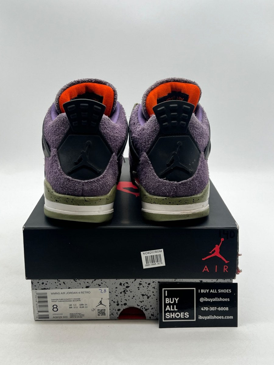 Jordan 4 Retro Canyon Purple (Women's) 8W (Lightly Worn Pre-Owned) - Image 3