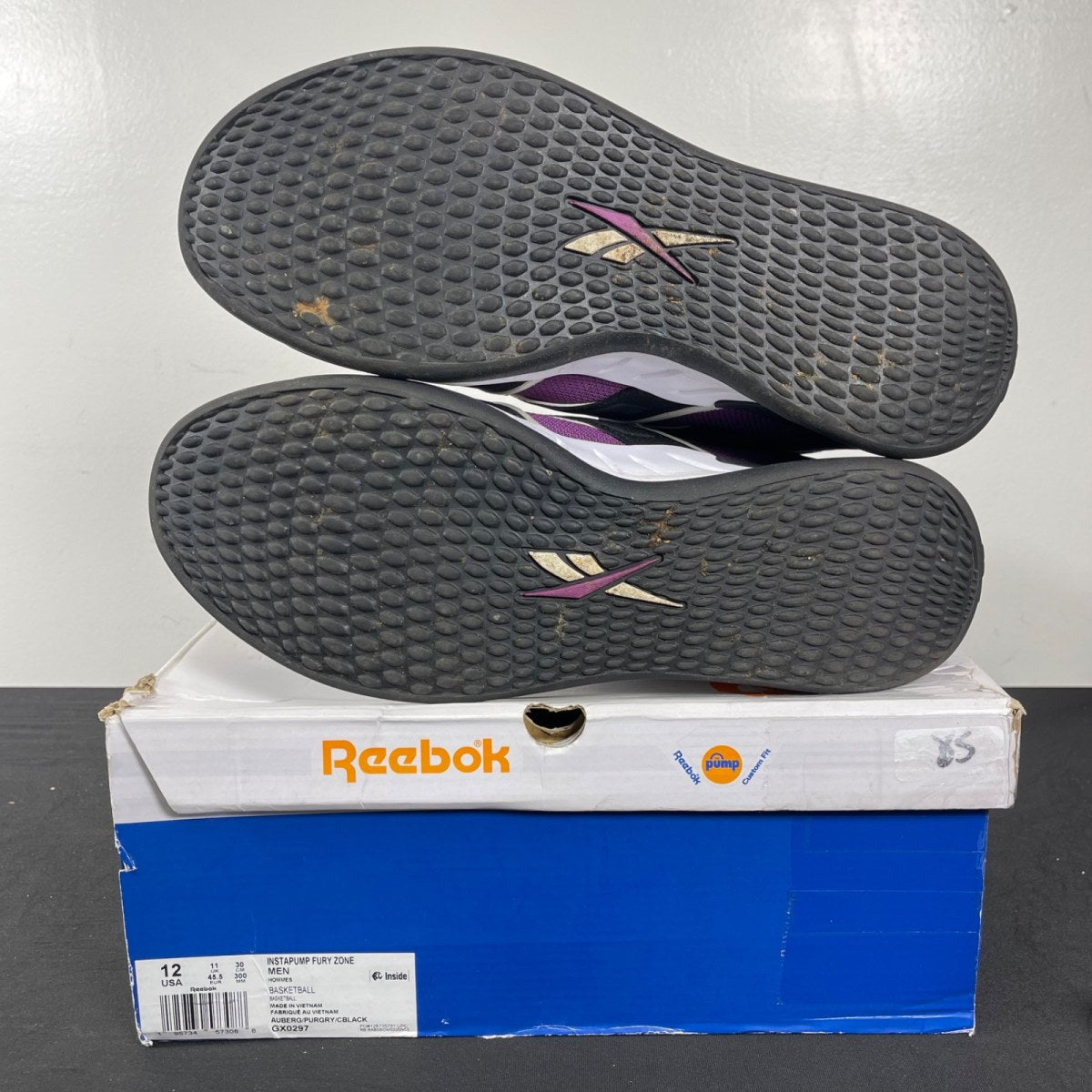 Reebok Instapump Fury Zone Aubergine 12 (Moderately Worn Pre-Owned)ReebokAubergine/Pure Grey 1/Core Black - Image 5