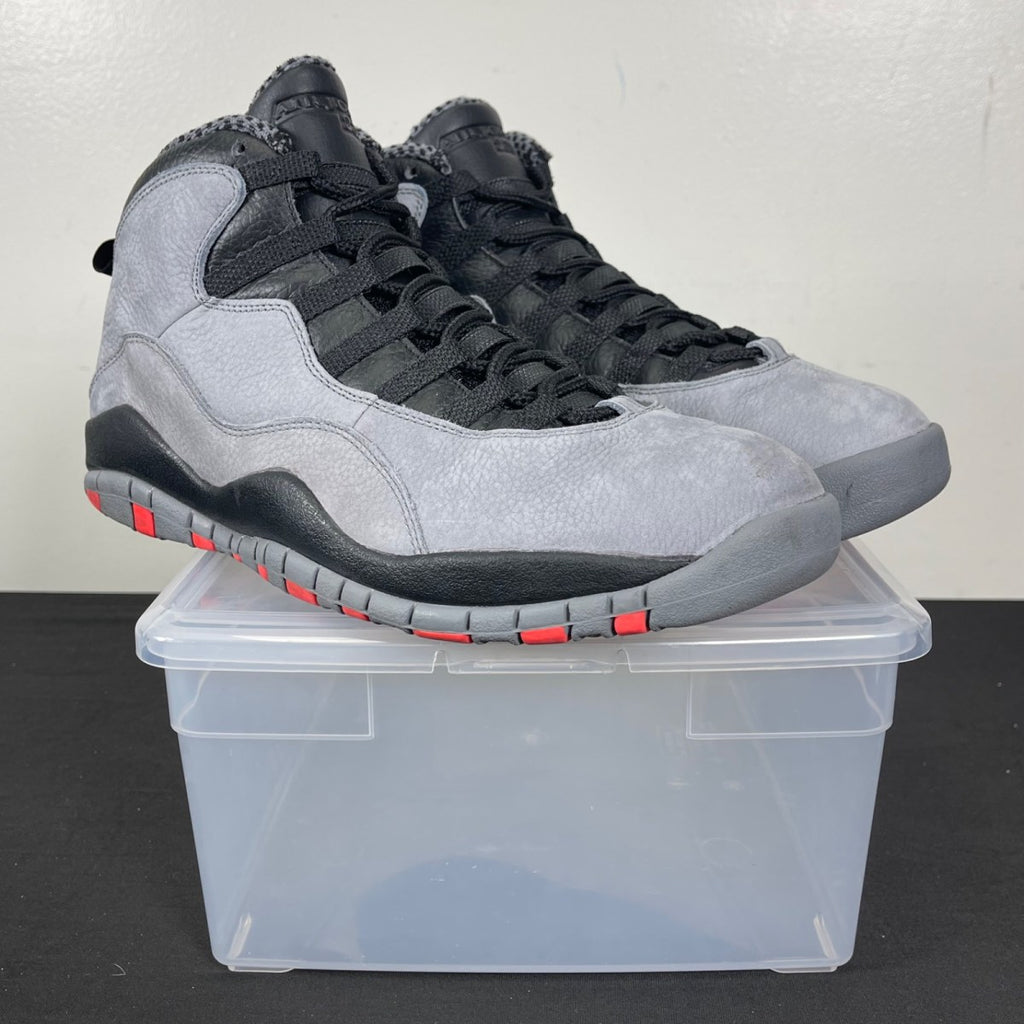 Jordan 10 Retro Cool Grey 10.5 (Moderately Worn Pre-Owned)JordanCool Grey/Black-Infrared - Image 1