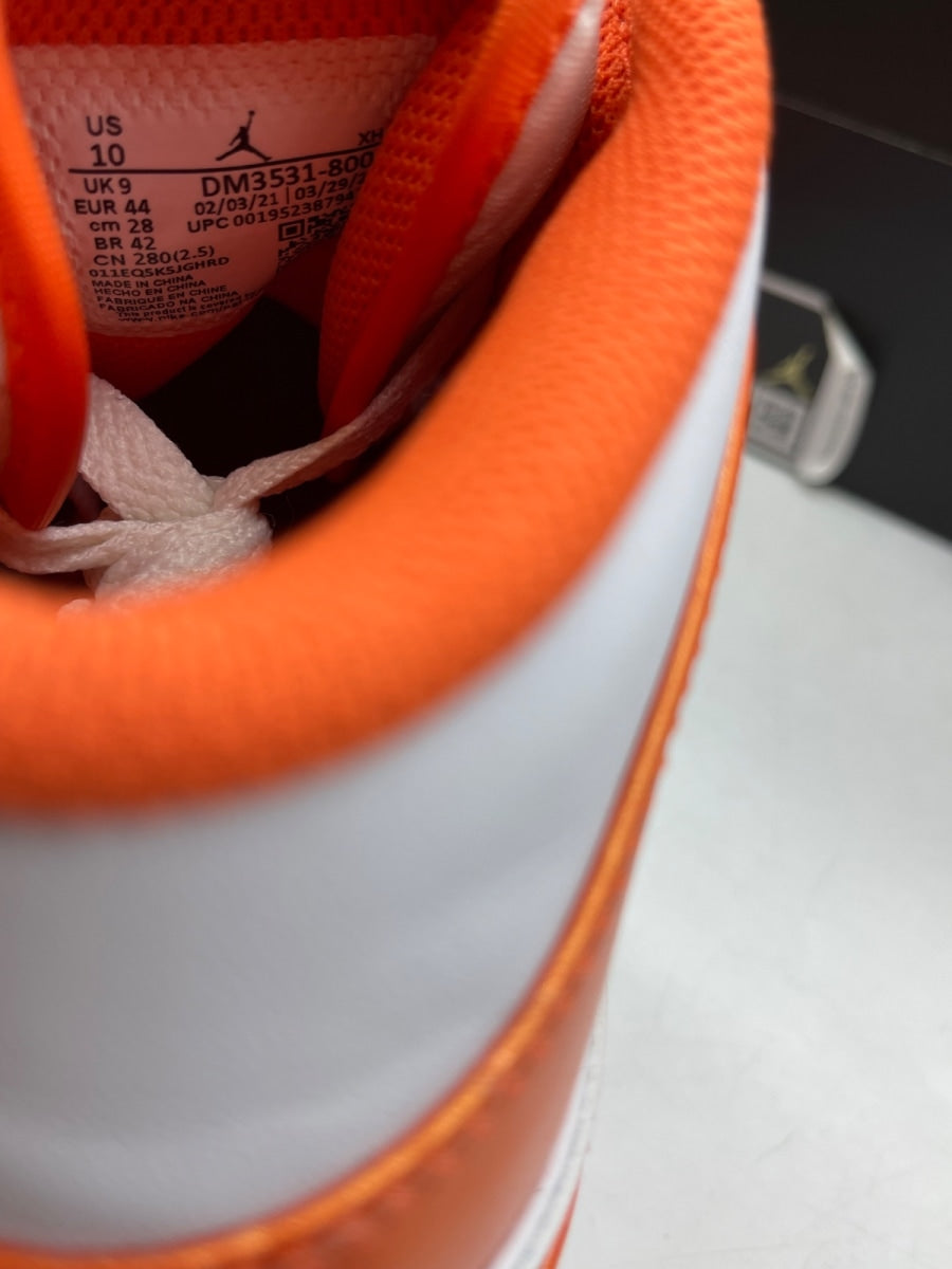 Jordan 1 Mid Metallic Orange 10 (Moderately Worn Pre-Owned) - Image 8