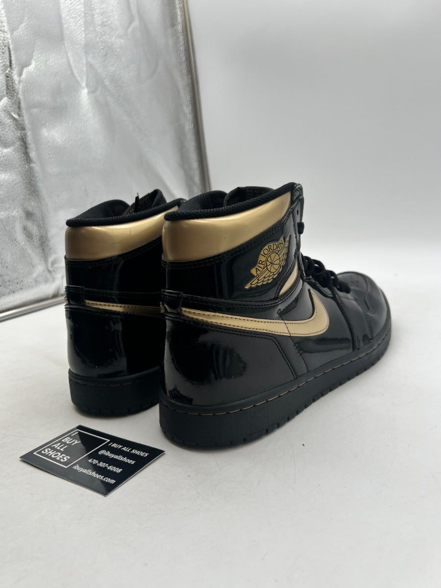 Jordan 1 Retro High Black Metallic Gold (2020) 11.5 (Moderately Worn Pre-Owned) - Image 5
