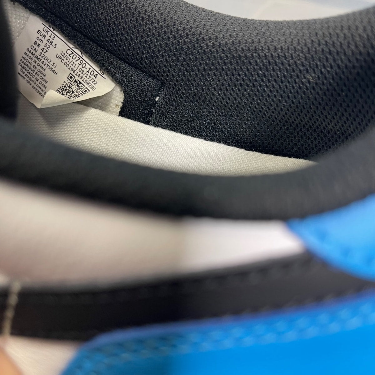 Jordan 1 Retro Low OG Black Dark Powder Blue 14 (New Pre-Owned)JordanWhite/Dark Powder Blue/Black - Image 6