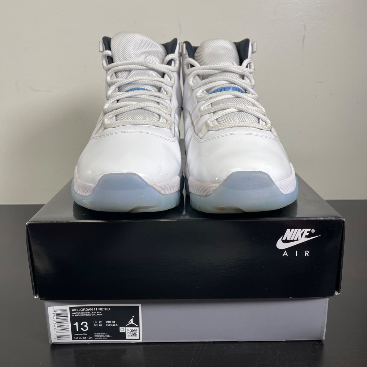 Jordan 11 Retro Legend Blue (2024) 13 (Moderately Worn Pre-Owned)JordanWhite/Legend Blue/Black - Image 2