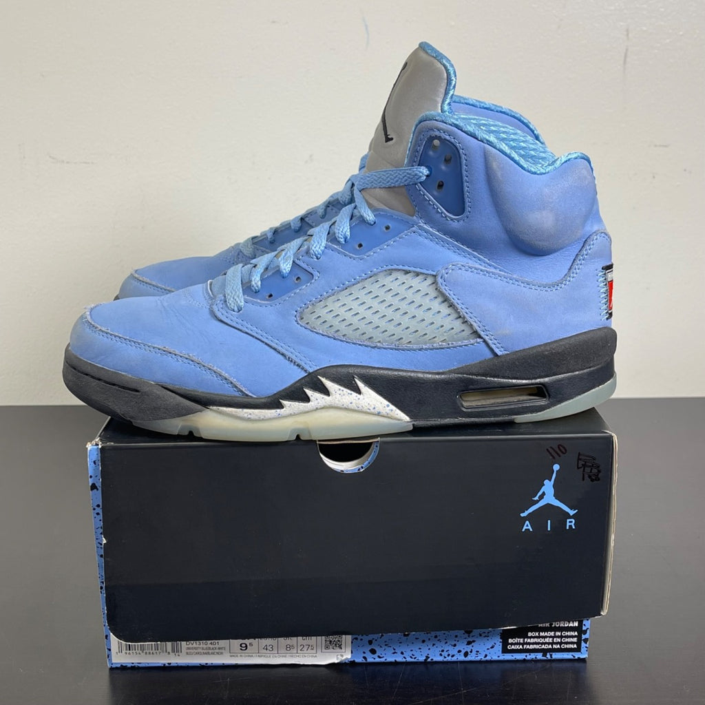Jordan 5 Retro UNC University Blue 9.5 (Moderately Worn Pre-Owned)JordanUniversity Blue/Black/White