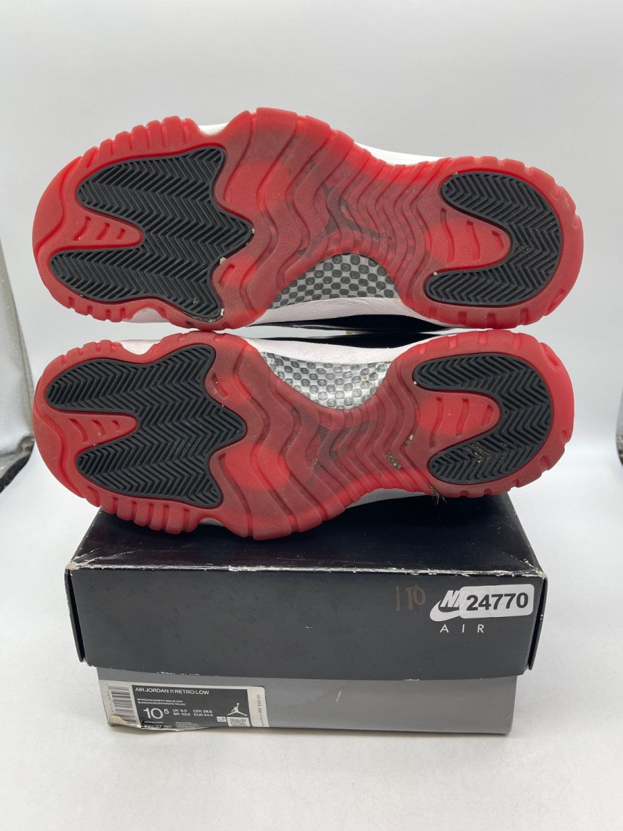 Jordan 11 Retro Low Concord Bred 10.5 (Moderately Worn Pre-Owned)JordanWhite/Gym Red-Black-True Red - Image 7