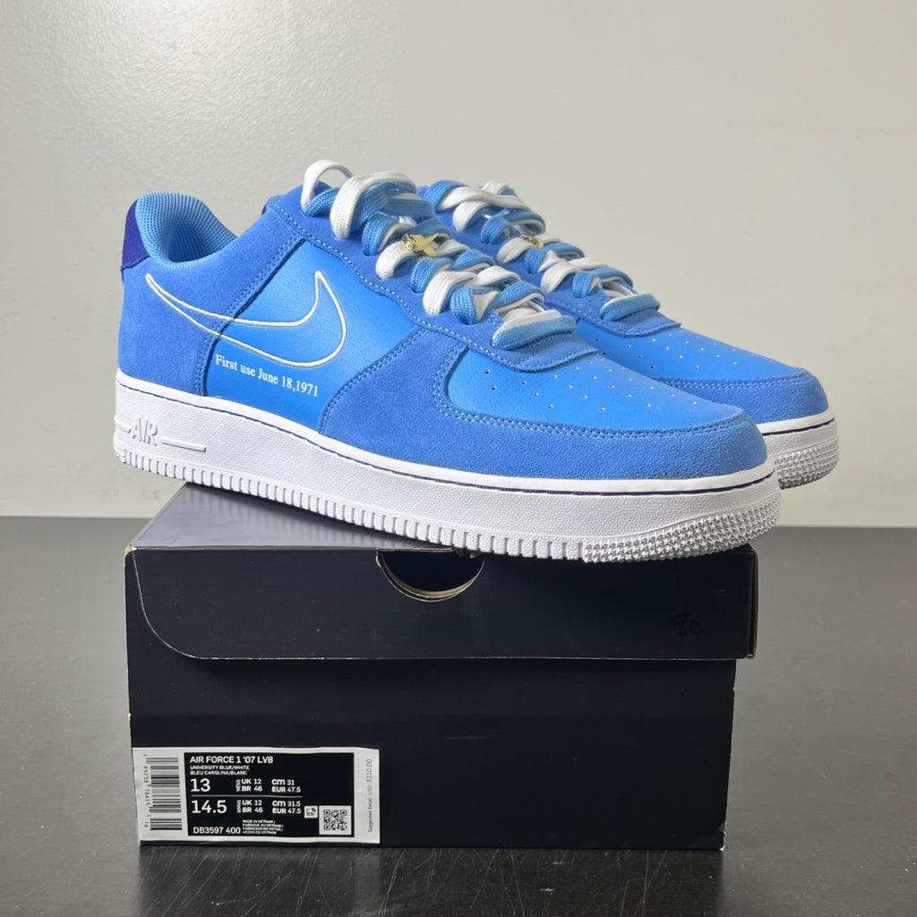 Nike Air Force 1 Low First Use University Blue 13 (Lightly Worn Pre-Owned)NikeUniversity Blue/White/Deep Royal Blue - Image 1