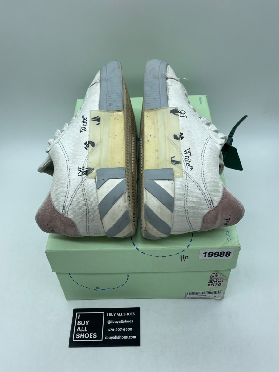OFF-WHITE Vulc Low Canvas White Light Pink Grey 40 (Moderately Worn Pre-Owned) - Image 6